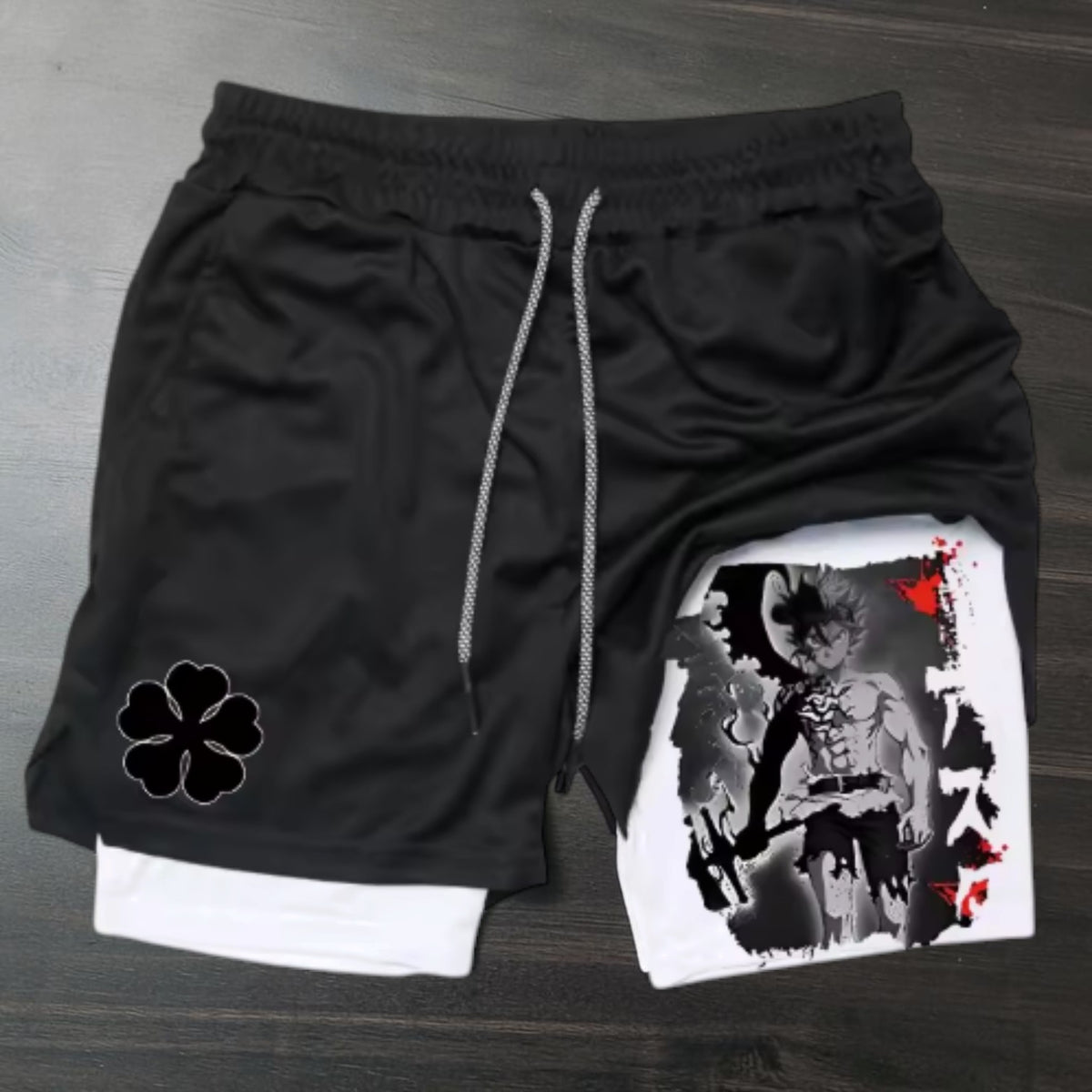 Asta Red Accent Shorts