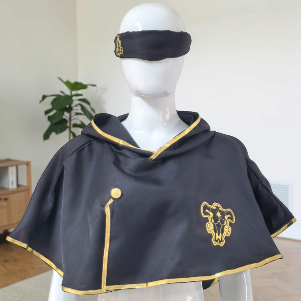 Black Bulls Hooded Cape